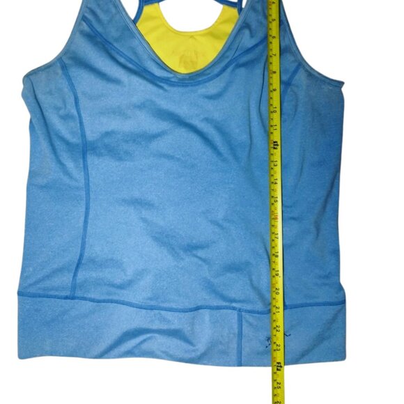Arc'teryx Women's Senna Tank Top - Size Estimated L - Blue/Yellow, Built-in Bra - Picture 7 of 7